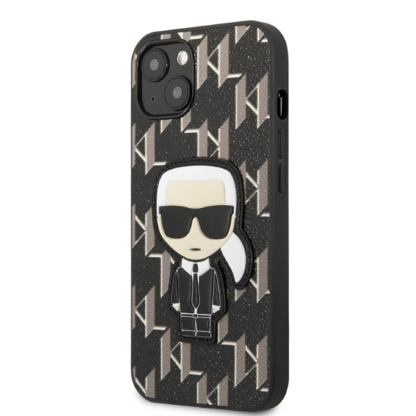 Karl Lagerfeld KLHCP13SPMNIKBK iPhone 13 mini 5.4" hardcase black/black Monogram Ikonik Patcheng
