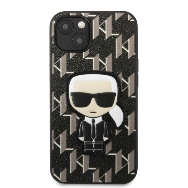 Karl Lagerfeld KLHCP13SPMNIKBK iPhone 13 mini 5.4" hardcase black/black Monogram Ikonik Patcheng