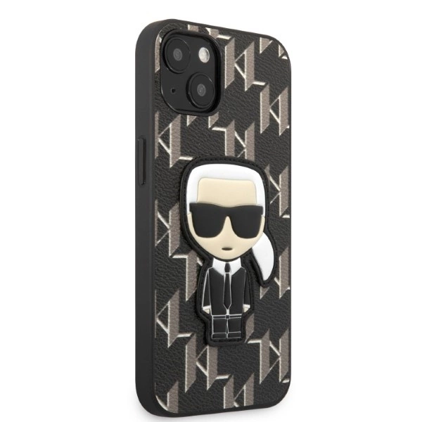 Karl Lagerfeld KLHCP13SPMNIKBK iPhone 13 mini 5.4" hardcase black/black Monogram Ikonik Patcheng
