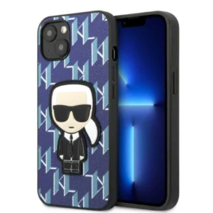 Karl Lagerfeld KLHCP13SPMNIKBL iPhone 13 mini 5.4" hardcase blue/blue Monogram Ikonik Patcheng