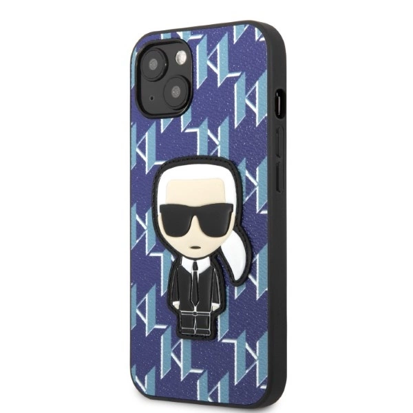 Karl Lagerfeld KLHCP13SPMNIKBL iPhone 13 mini 5.4" hardcase blue/blue Monogram Ikonik Patcheng
