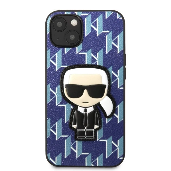 Karl Lagerfeld KLHCP13SPMNIKBL iPhone 13 mini 5.4" hardcase blue/blue Monogram Ikonik Patcheng