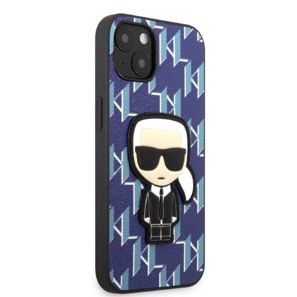 Karl Lagerfeld KLHCP13SPMNIKBL iPhone 13 mini 5.4" hardcase blue/blue Monogram Ikonik Patcheng