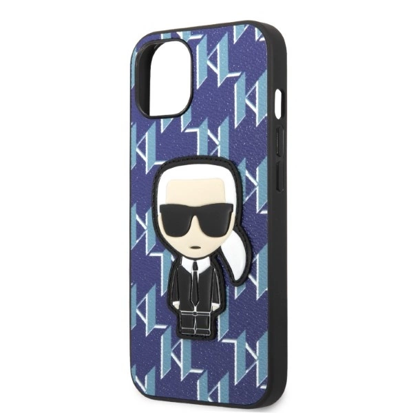 Karl Lagerfeld KLHCP13SPMNIKBL iPhone 13 mini 5.4" hardcase blue/blue Monogram Ikonik Patcheng