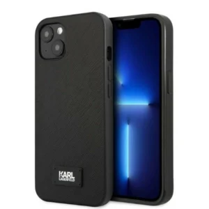 Karl Lagerfeld KLHCP13SSFMP2K iPhone 13 mini 5.4" hardcase black/black Saffiano Plaqueeng