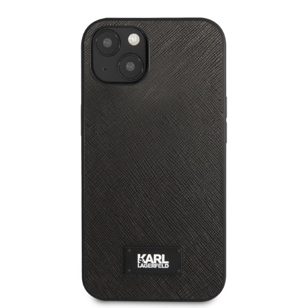 Karl Lagerfeld KLHCP13SSFMP2K iPhone 13 mini 5.4" hardcase black/black Saffiano Plaqueeng