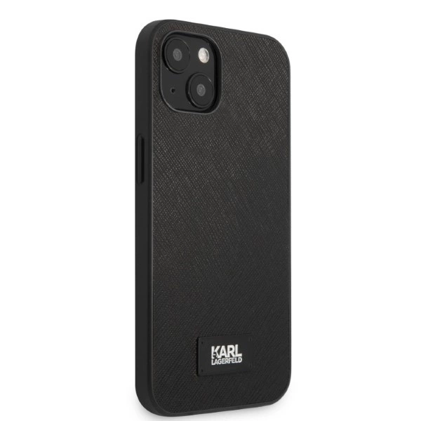 Karl Lagerfeld KLHCP13SSFMP2K iPhone 13 mini 5.4" hardcase black/black Saffiano Plaqueeng
