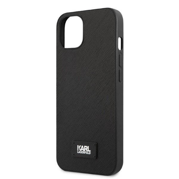 Karl Lagerfeld KLHCP13SSFMP2K iPhone 13 mini 5.4" hardcase black/black Saffiano Plaqueeng