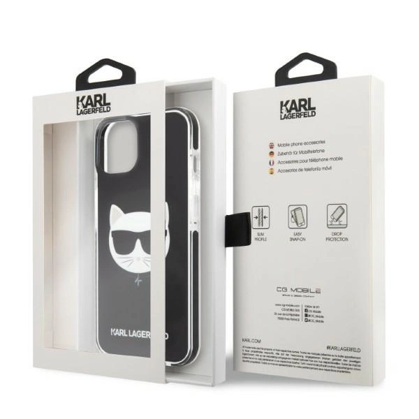 Karl Lagerfeld KLHCP13STPECK iPhone 13 mini 5.4" hardcase black/black Choupette Headeng