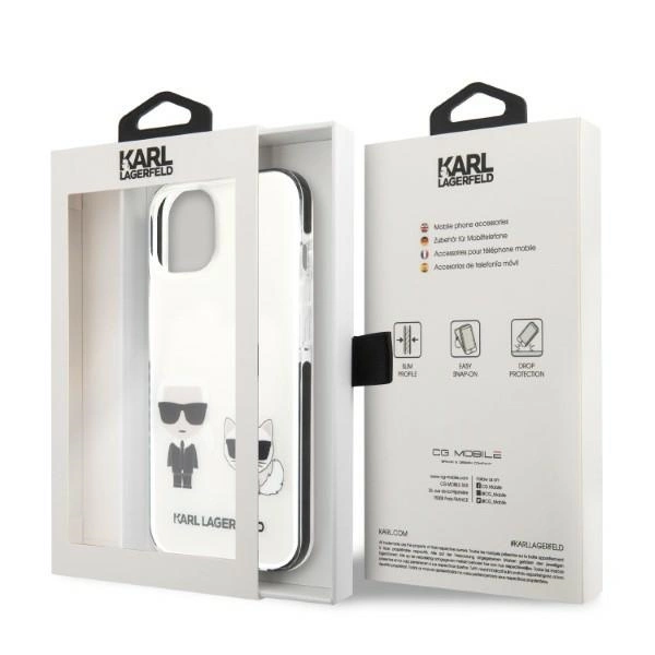 Karl Lagerfeld KLHCP13STPEKCW iPhone 13 mini 5.4" hardcase white/white Karl&Choupetteeng