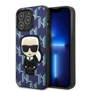 Karl Lagerfeld KLHCP13XPMNIKBL iPhone 13 Pro Max 6.7" hardcase blue/blue Monogram Ikonik Patcheng