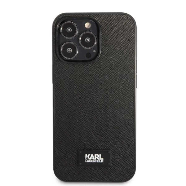 Karl Lagerfeld KLHCP13XSFMP2K iPhone 13 Pro Max 6.7" hardcase black/black Saffiano Plaqueeng
