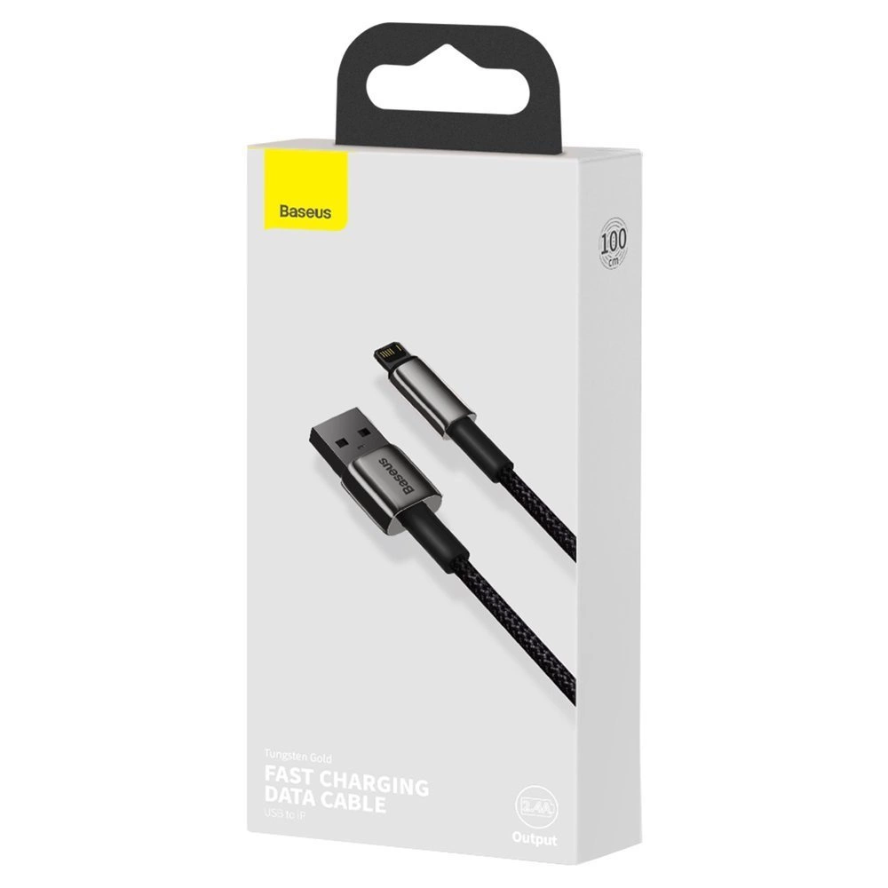 [AFTER RETURN] Baseus Tungsten USB - Lightning cable 2.4 A 1 m black (CALWJ-01)eng