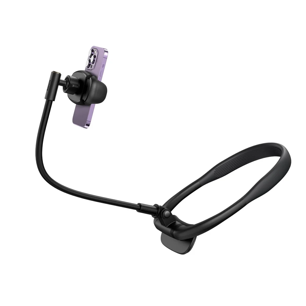 Baseus ComfortJoy Series universal neck mount, phone stand black (LUGB000001)eng
