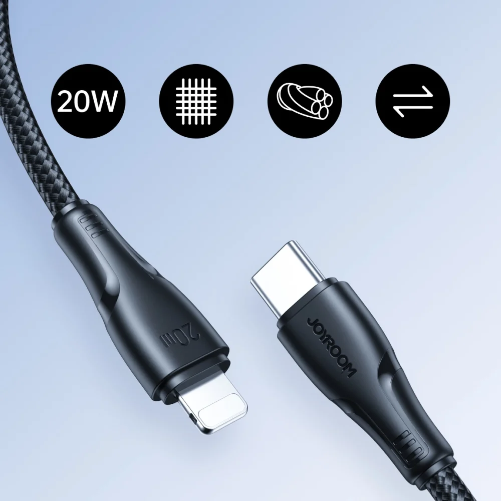 Joyroom Surpass Series A11 Lightning /USB-C 20W 0.25 m cable - blackeng