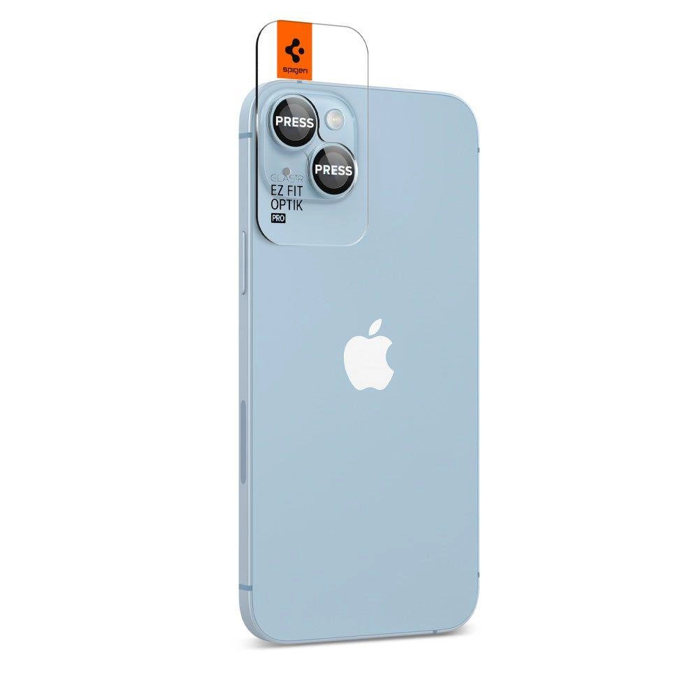 Spigen OPTIK.TR "EZ FIT" CAMERA PROTECTOR 2-PACK IPHONE 14 / 14 PLUS BLUEeng