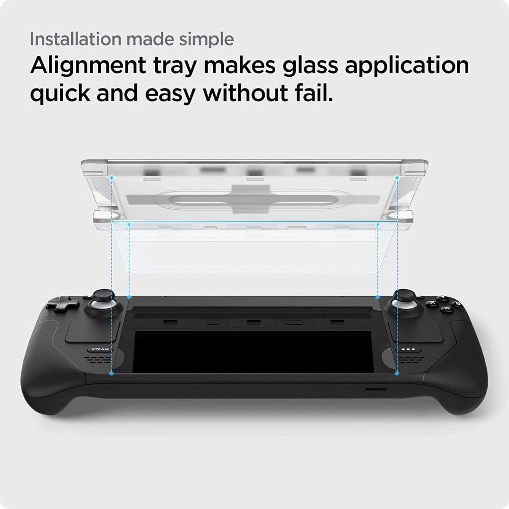 Spigen Glas.tR EZ Fit Tempered Glass for Steam Deckeng