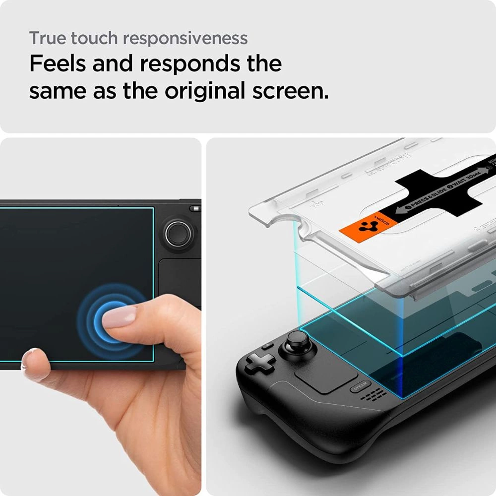 Spigen Glas.tR EZ Fit Tempered Glass for Steam Deckeng