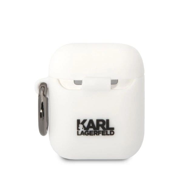 Karl Lagerfeld KLA2RUNCHH AirPods 1/2 cover white/white Silicone Choupette Head 3Deng