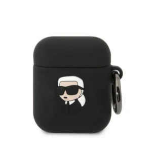 Karl Lagerfeld KLA2RUNIKK AirPods 1/2 cover black/black Silicone Karl Head 3Deng