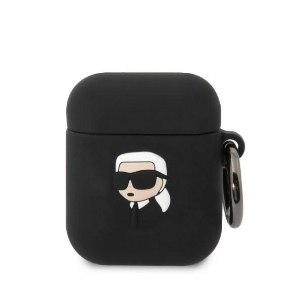 Karl Lagerfeld KLA2RUNIKK AirPods 1/2 cover black/black Silicone Karl Head 3Deng