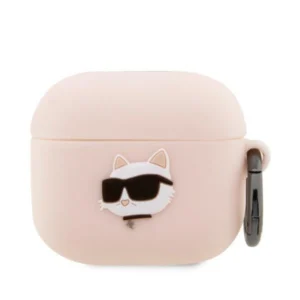 Karl Lagerfeld KLA3RUNCHP AirPods 3 cover pink/pink Silicone Choupette Head 3Deng