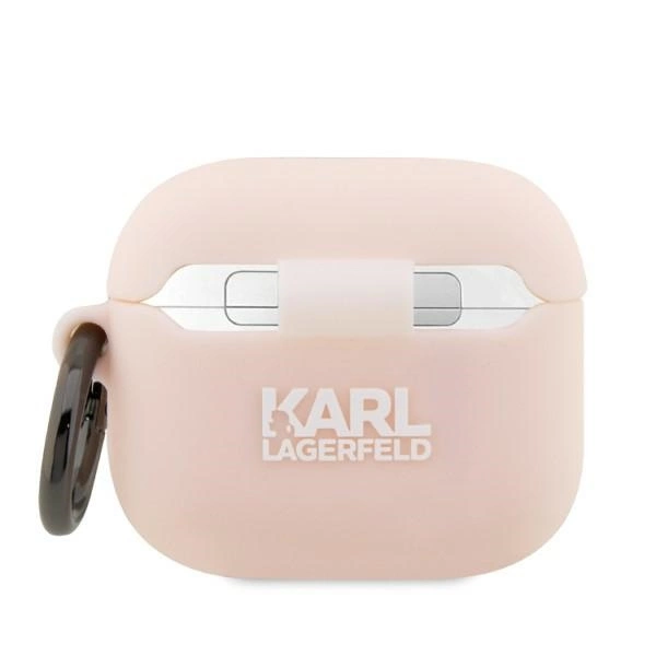 Karl Lagerfeld KLA3RUNCHP AirPods 3 cover pink/pink Silicone Choupette Head 3Deng