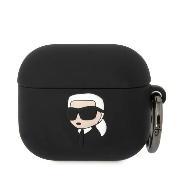 Karl Lagerfeld Silicone Karl Head 3D Case for AirPods 3 - Blackeng
