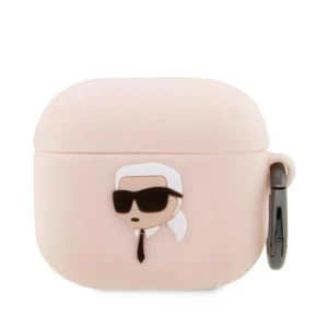 Karl Lagerfeld KLA3RUNIKP AirPods 3 cover pink/pink Silicone Karl Head 3Deng