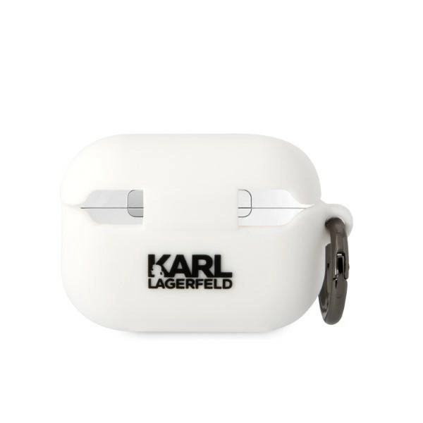 Karl Lagerfeld KLAP2RUNCHH AirPods Pro 2 cover white/white Silicone Choupette Head 3Deng