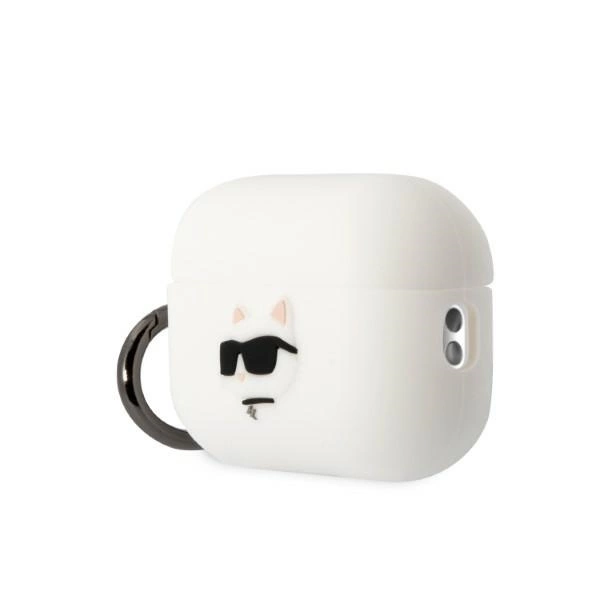 Karl Lagerfeld KLAP2RUNCHH AirPods Pro 2 cover white/white Silicone Choupette Head 3Deng