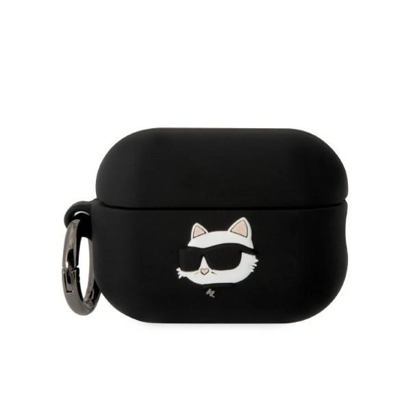 Karl Lagerfeld KLAP2RUNCHK AirPods Pro 2 cover black/black Silicone Choupette Head 3Deng