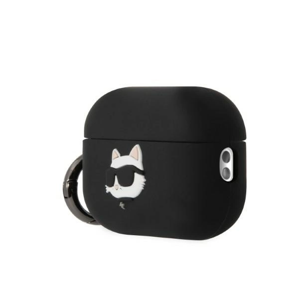 Karl Lagerfeld KLAP2RUNCHK AirPods Pro 2 cover black/black Silicone Choupette Head 3Deng
