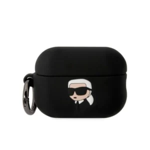 Karl Lagerfeld KLAP2RUNIKK AirPods Pro 2 cover black/black Silicone Karl Head 3Deng