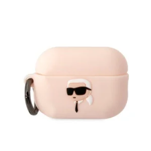 Karl Lagerfeld KLAP2RUNIKP AirPods Pro 2 cover pink/pink Silicone Karl Head 3Deng