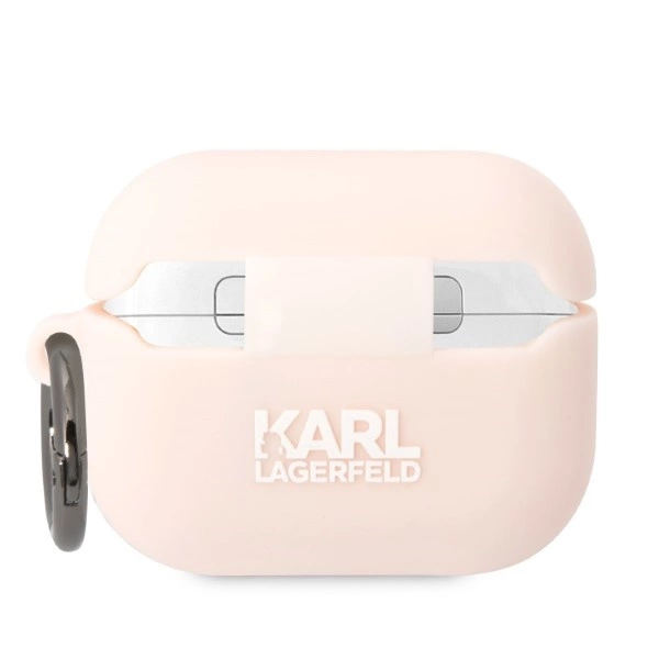 Karl Lagerfeld KLAPRUNCHP AirPods Pro cover pink/pink Silicone Choupette Head 3Deng