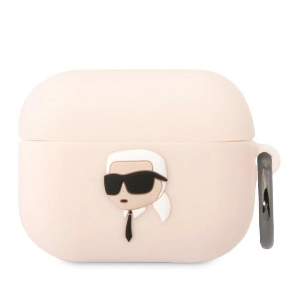 Karl Lagerfeld KLAPRUNIKP AirPods Pro cover pink/pink Silicone Karl Head 3Deng