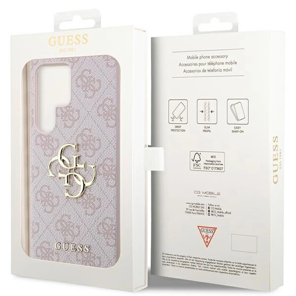 Guess GUHCS23L4GMGPI S23 Ultra S918 pink/pink hardcase 4G Big Metal Logoeng