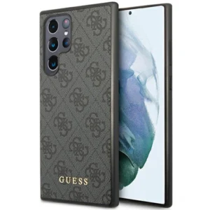 Guess GUHCS23LG4GFGR S23 Ultra S918 grey/grey hardcase 4G Metal Gold Logoeng