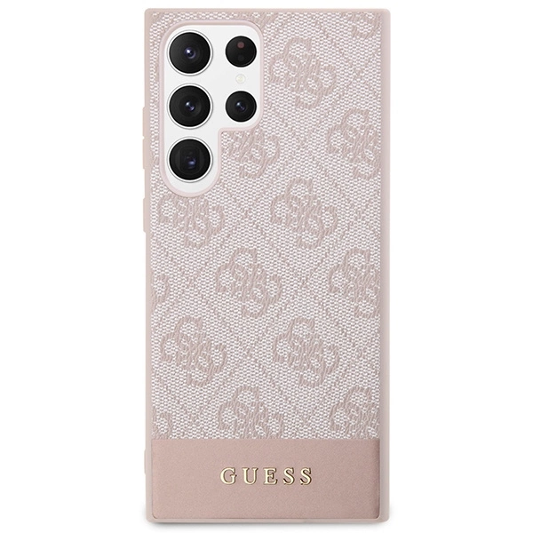 Guess GUHCS23LG4GLPI S23 Ultra S918 pink/pink hard case 4G Stripe Collectioneng
