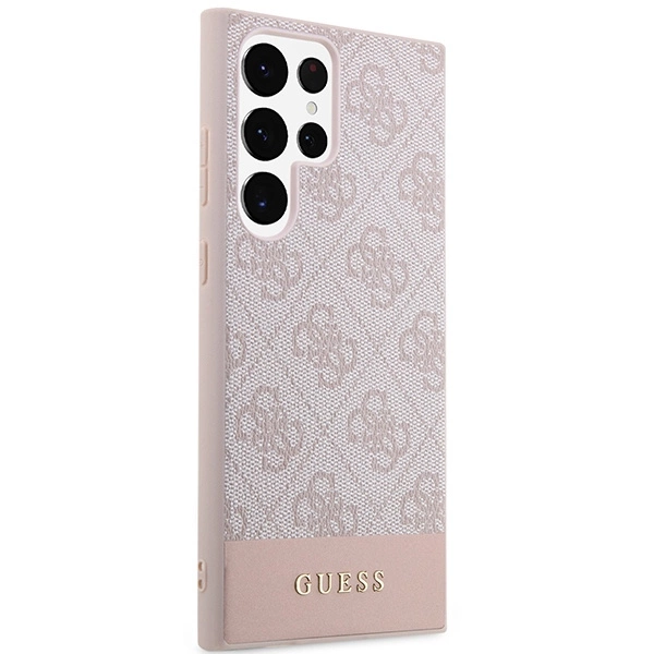Guess GUHCS23LG4GLPI S23 Ultra S918 pink/pink hard case 4G Stripe Collectioneng