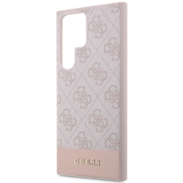 Guess GUHCS23LG4GLPI S23 Ultra S918 pink/pink hard case 4G Stripe Collectioneng
