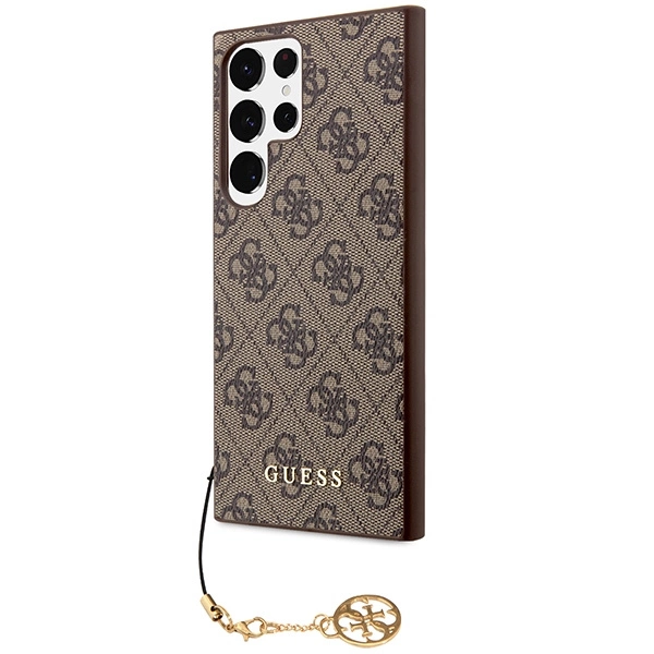 Guess GUHCS23LGF4GBR S23 Ultra S918 brown/brown hardcase 4G Charms Collectioneng