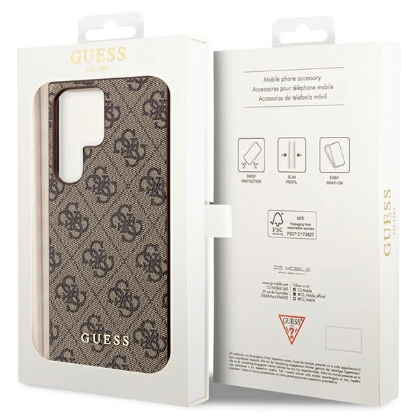 Guess GUHCS23LGF4GBR S23 Ultra S918 brown/brown hardcase 4G Charms Collectioneng