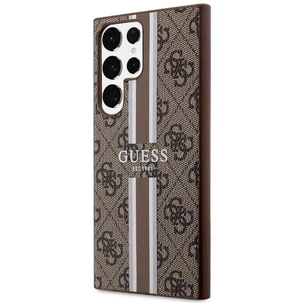 Guess GUHCS23LP4RPSW S23 Ultra S918 brown/brown hardcase 4G Printed Stripeeng