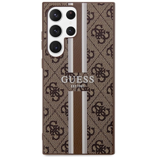 Guess GUHCS23LP4RPSW S23 Ultra S918 brown/brown hardcase 4G Printed Stripeeng
