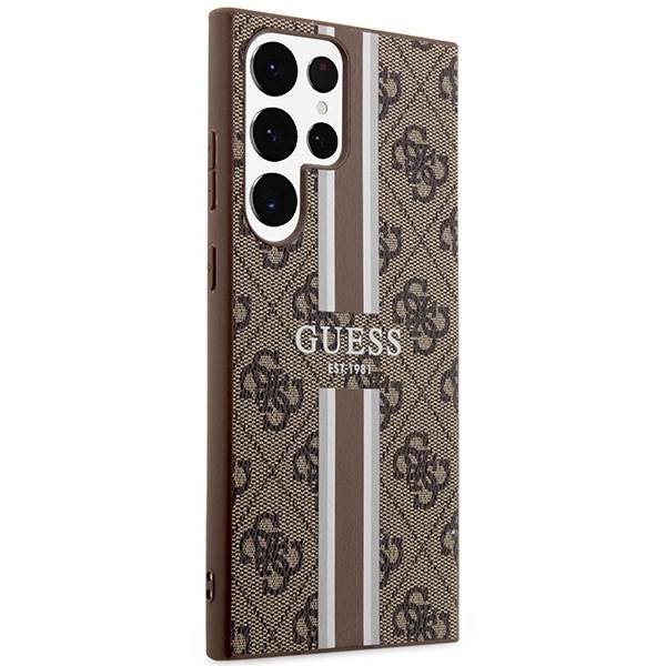 Guess GUHCS23LP4RPSW S23 Ultra S918 brown/brown hardcase 4G Printed Stripeeng