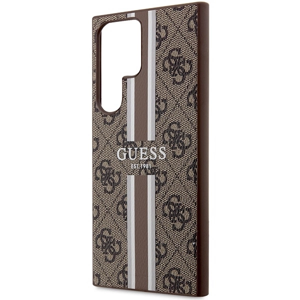 Guess GUHCS23LP4RPSW S23 Ultra S918 brown/brown hardcase 4G Printed Stripeeng