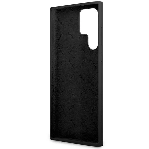 Guess GUHCS23LSLSMK S23 Ultra S918 black/black hardcase Silicone Vintage Gold Logoeng