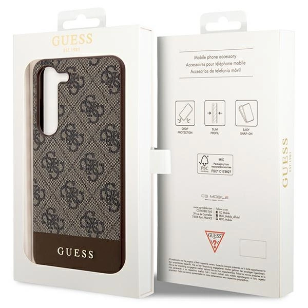 Guess GUHCS23MG4GLBR S23+ S916 brown/brown hardcase 4G Stripe Collectioneng